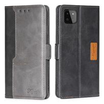 Atverčiamas piniginės dėklas, skirtas Samsung A32 A22 A10 A11 A52 A72 A82 S20 A12 S21 FE S30 S22 Ultra Note 20 10 PU odinis dangtelis kortelės lizdo telefono buferiui Samsung A01 (EU Version) juoda