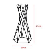 Šiaurės stiliaus oro augalų laikiklis Metalinis gėlių vazonų stovas Geometrinis geležinis Tillandsia laikiklis Stalas Namų sodo papuošalai juoda