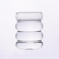 Colored Caterpillar Glass Single Layer High Temperature Resistant Spiral Circle Cup High Value Household Breakfast Juice Cup 300ml skaidri