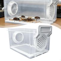 Breeding Box Clear Terrarium Habitat Stackable Lightweight Reusable Cage Container Roach Feeding style B