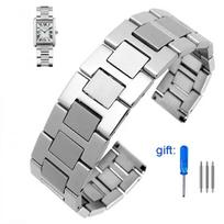 16mm 20mm 22mm 23mm nerūdijančio plieno laikrodžio apyrankė Cartier Tank Solo Claire vyriškiems ir moteriškiems smulkaus plieno laikrodžio dirželiams 16mm