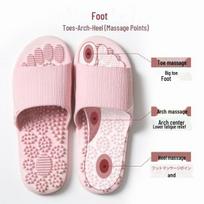 Men's Non-Slip Odor-Resistant Massage Slippers for Home and Shower, 2026 Model with Thick Sole and Acupoint Foot Massage. 40-41 (Fits sizes 39-40)