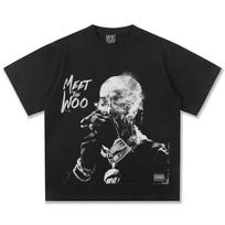 Pop Smoke Meet The Woo Grafinis Marškinėlis Unisex Oversized Hip Hop Raperis Laisvalaikio Medvilninis Trumpomis Rankovėmis Klasikinis Streetwear Mada Skirtas S