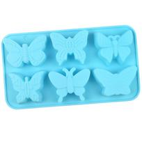 Butterfly Silicone Mold Animal Chocolate Candy Ice Cube Tray Cake Decoration Tools Cupcake Topper Soap Wax Melts Kitchen Baking mėlyna