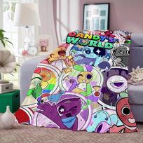 Žaidimo D-Dandys Pasaulis Antklodė Šilta Ir Minkšta Tinka Miegamajam Svetainei Sofa-lova Biurui Kelionei Stovyklavimui 75x90cm gray