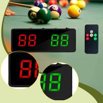 Billiards Electronic Scoreboard Score Keeper Sturdy Multipurpose Lightweight for 26x9.5x3cm Digital Scoreboard with Remote juoda