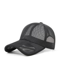 56-62cm Vasarinė kepurė vyrams moterims Tinklelio Trucker kepurė Kvėpuojanti sportinė apsaugos nuo saulės kepurė Didelio dydžio beisbolo kepurė Vienspalvis snapelis Reguliuojama XL(59-62cm) juoda