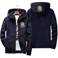 DEA logotipo striukė su užtrauktuku vyriška negabaritinė striukė chaquetas hombre 7XL Windbreaker Harajuku gatvės drabužiai M tamsiai mėlyna spalva