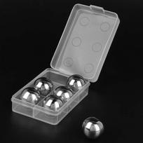 6Pcs Stainless Steel Ice Cube Whiskey Vodka Stones Ball Ice Chiller Stone Beer Wine Cooling Bal