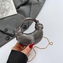 Acrylic chain dumpling bag autumn new fashion niche shoulder bag women's glossy dinner bag