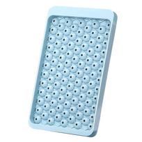 Mini ledukų padėklas 104 skylutės Apvalūs ledo rutuliukų formelės Mažytis susmulkinto ledo padėklas gėrimams, kavai, sultims atšaldyti Įrankiai Silikonas Be BPA mėlyna