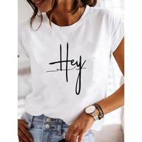 (European Size) Watercolor Women  Trend Sweet Lovely Short Sleeve Fashion Print Lady Tee Top Clothing Casual  T-shirt Female Graphic T-shirts S