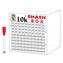 10K/20K Smash Box for Money,10K/20K Saving Challenge Box Money Saving Box Piggy Money Banks for Adult Cash Saving M