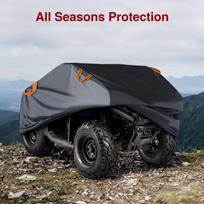 Quad Bike Atv Cover Universal 210d Oxford Waterproof Motorcycle Vehicle Scooter Kart Motorbike Resistant Dust Uv Protector Black L