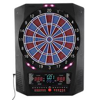 Electronic Dart Board, 336mm Target Dartboard with 45 Games & 474 Variations for Up to 8 Players, 6 Dart Shafts with Flights & 50 Soft Tips, Color LED
