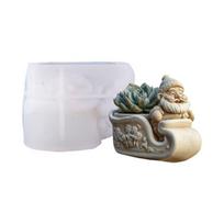 Festive Santa Claus Silicone Mould for Resin Casting Holiday Projects Planters and Home Decoration 1