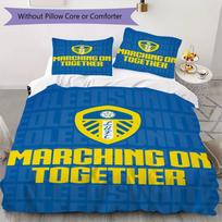 Leeds United rašto patalynės komplektas antklodės užvalkalas pagalvės užvalkalas namų dekoravimas gimtadienio dovana (1 * antklodės užvalkalas + 2 * pagalvės užvalkalai be šerdies)66 135x200cm