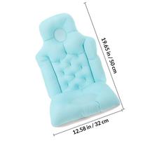 Full Body Bath Pillow Blue Bathtub Cushion Detachable Non-Slip Tub Pillow Seat Portable Shower Bath Mat Seat Bathtub mėlyna
