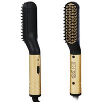 Man Hair Comb Brush Beard Straightener Multifunctional Hair Straightening Comb Hair Curler Fast Heating Styling Tools AU auksinė