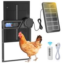 Automatinės vištidės durys, maitinamos saulės energija, automatinės vištų durys su LCD ekranu ir laikmačiu, aliuminio lydinio vištų durys su nuotolinio valdymo pultu