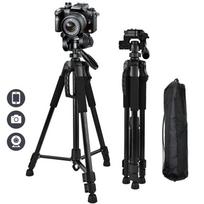 Phone Travel Self Tripod Aluminum Tall 55” 140cm Stand With Quick Plates Mount Pan Head For Canon Nikon Dslr Slr Digital Camera juoda