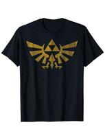 Legend Of Zelda TrifoCCCCCe & Hylian  Black Unisex's T-Shirt L