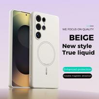 Original Silky Touch Liquid Silicone Phone Soft Case For Samsung S26 Ultra S25 Edge S24 FE Plus For MagSafe Charge Protect Cover Galaxy S26
