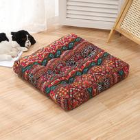 Boho storas didelis kvadratinis sėdimasis pagalvė medvilnės lino grindų pufas tatamio kilimėlis minkštas komforto pagalvė lango nišos sofa miegamojo namų dekoras 55X55cm