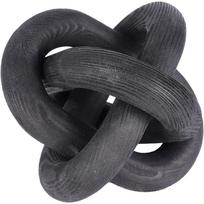 3-Link Pine Wood Knot Wood Chain Link Decor Shelf Decor Accents Hand Carved Coffee Table Modern Farmhouse Boho Rustic Decorative