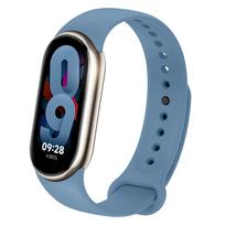 For Xiaomi Mi Band 10 9 8 Strap NFC Accessories Sport Rubber silicone belt Bracelet Wristband pulseira correa Xiaomi Smart Band mi band 8 9 10 skalūno mėlyna spalva