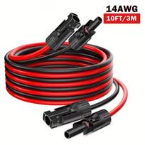 236inch/6M Solar Panel Extension Cable 14AWG Solar Extension Cable Kit With Female Male Connectors For RV Spower station 3M 1PCS