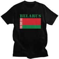 Custom Fashion Belarus Flag T Shirts Men Short-Sleeve T-shirt Casual Tee Tops 100% Cotton Slim Fit Tshirts Merch - Men's Summ... S įvairiaspalvis
