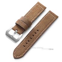 20mm 22mm 24mm Drobės Odos Laikrodžio Dirželis Panerai Juodas Rudas Chaki Nailoninis Dirželis Universalus Laikrodžio Dirželis Vyrams Moterims Sportinis Riešo Dirželis 20mm ruda