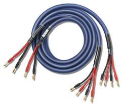 WYVERN AUDIO Extra Purity Copper Speaker Cable with Banana Finished HIFI 2 Cables per Set [Bi-Wire] Thick, Ultra-High 12-Core Plugs, Product, mėlyna