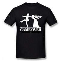 Game Over Bride Groom Bachelor Party T Shirt Funny Tshirt Mens Clothing Short Sleeve Camisetas T-Shirt - Men's Summer Cotton ... S įvairiaspalvis