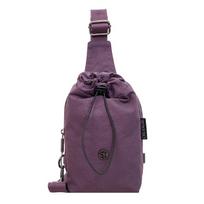 Lightweight Nylon Chest Bag Outdoor Water Kettle Water Cup Bag Women's Crossbody Bag Mobile Phone Bag violetinė