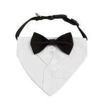 Cute Adjustable Dog Bandana Waterproof Reusable Dog Bow Tie Collar Breathable Washable Pet Wedding Bandana Formal Event S balta