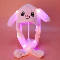 LED pliušiniai triušio kepurės Šviečiantys Pikachu ausų kepurė Mielas Dygsnis Judančių ausų kepurė Suaugusiems Vaikams Juokinga Festivalio vakarėlio kostiumas