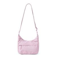 Unisex Shoulder Bag Travel Crossbody Bag Water-Repellent Lightweight Nylon Bag šviesiai violetinė spalva