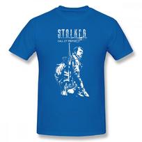 Stalker Game T Shirt Stalker COP White TShirt 100 Cotton Male Tee Shirt Print Casual ShortSleeve Plus size Awesome Tshirt S