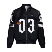 Adidas Originals Classic Loose Fit Old English Print Jacket Men Jackets Black KS2891 L