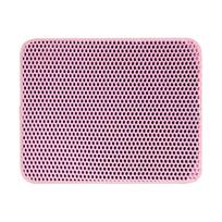 Eva Double Layer Extra Large Cat Litter Mat - Prevents Litter Tracking & Controls Mess 30x30cm rožinė