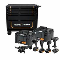 DCK5555MP3T DeWALT McLaren Edition 18V įrankių rinkinys su mobiliu įrankių vežimėliu (3x5.0 Ah)