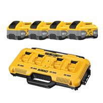 DCB104W4 DeWALT 18V akumuliatorių ir kroviklio rinkinys (4x8.0 Ah)