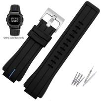 Silikoninė laikrodžio apyrankė, skirta Casio G-SHOCK GA2100 GA-2100 GM2100 DW5600 DW6900 modifikuota juodos gumos sportinė vandeniui atspari juostelė 16 mm 24mm-16mm