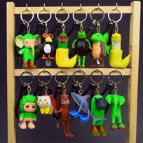 12pcs Animals Keychains Tung Tung Sahur Figure Model Doll Sigma Skibidi Decoration Pendant