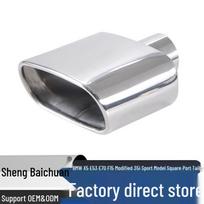 Stainless Steel Exhaust Tail Tip for BMW X5 (E53 E70 F15) 35i Sport, Square Outlet Modified Exhaust Pipe white