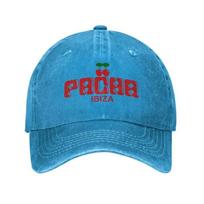 Preppy Vyšnių PACHA IBIZA Beisbolo Kepurė Unisex Skalbto Medvilnės Džinsinės Kepurės Lauko Kelionėms Apsauga Nuo Saulės Kepurė Snapback Kepurė Visų Sezonų Adjustable