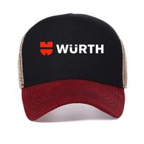 Wurth rankiniai įrankiai Juoda ir balta beisbolo kepuraitė Stilinga Laisvalaikio Linksma Spausdinta Gatvės stiliaus Derliaus Harajuku kepurės tinklinė trucker kepurė Adjustable raudona