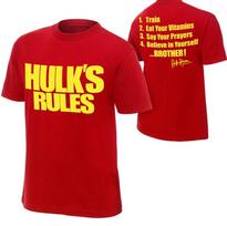 Wwe Hulk Hogan Hulk Taisyklės 30-ojo Jubiliejaus Raudoni Marškinėliai Unisex Marškinėliai XL